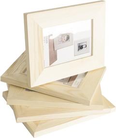 img 4 attached to 🖼️ Wallniture Logan Wooden Craft Picture Frames 5x7: Perfect for Kids Arts, Crafts, and DIY Projects - Set of 5 Unfinished Wood Frames