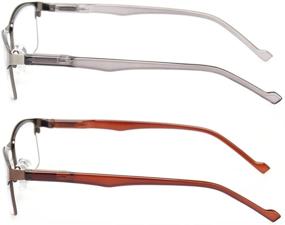 img 1 attached to 👓 Kerecsen 2-Pack Stainless Steel Reading Glasses with Spring Hinge for Enhanced Comfort and Durability