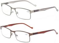 👓 kerecsen 2-pack stainless steel reading glasses with spring hinge for enhanced comfort and durability logo