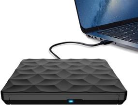 img 2 attached to 📀 Portable Ultra Slim CD DVD Rewriter Burner Writer with USB 3.0 Type C - Windows Linux Mac OS Compatible