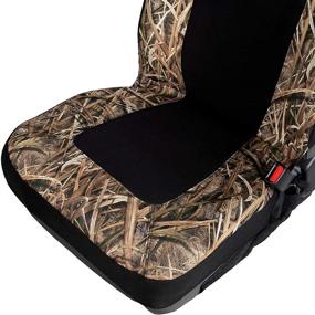 img 1 attached to 🦆 Ducks Unlimited Shadow Grass Blades Camo Seat Cover - Low Back, Single