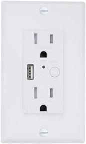 img 3 attached to 🔌 Энергосберегающая инсталляция Smart In-Wall Outlet с USB-портом: голосовое управление, совместима с Alexa и Google Assistant (EWO3-1001-WHT)