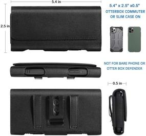 img 3 attached to 📱 Mopaclle Black Nylon Belt Holster for iPhone SE (2020), iPhone 8 7 6 6s - Belt Clip/Loops Holder Pouch Case Compatible with iPhone 12 Mini, iPhone 13 Mini SE/8/7/6s