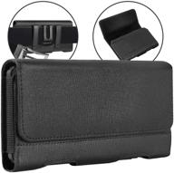 📱 mopaclle black nylon belt holster for iphone se (2020), iphone 8 7 6 6s - belt clip/loops holder pouch case compatible with iphone 12 mini, iphone 13 mini se/8/7/6s logo