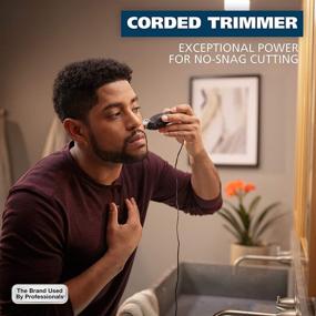 img 2 attached to Wahl T-Pro Trimmer: Compact Corded Hair and Beard Trimmer for 🪒 Travel - Includes 3 Guide Combs for a Precision Shave (Model 9307-300)