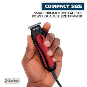 img 1 attached to Wahl T-Pro Trimmer: Compact Corded Hair and Beard Trimmer for 🪒 Travel - Includes 3 Guide Combs for a Precision Shave (Model 9307-300)