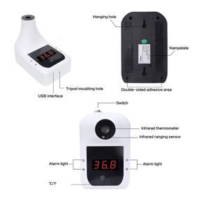 img 1 attached to 🌡️ AGZ Voice Broadcast Wall-Mounted Non-Contact Infrared Thermometer - Forehead Thermometer with Fever Alarm for Offices, Factories, Shops, Schools, Restaurants, Rail Station Entrances