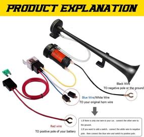 img 1 attached to 🚛 GAMPRO 150DB 24V Air Horn: Powerful Single Trumpet Truck Air Horn for 24V Vehicles