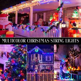 img 2 attached to 🎄 Waterproof Outdoor LED Christmas Lights - Quntis 164FT 1000 LEDs: Ultra Bright Indoor Xmas Rope Fairy Lights with 8 Modes & Memory Function, Multicolor Decoration