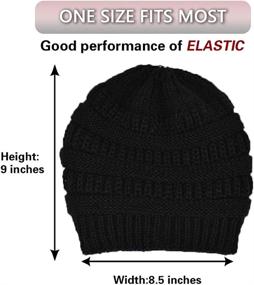 img 1 attached to 🧢 Nogewul Fashionable Satin Lined Knit Beanie Hats for Women and Men - Stylish Slouchy Winter Warm Skull Caps