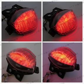 img 2 attached to 🚦 HTTMT MT036 - Прозрачный задний тормозной свет для Kawasaki Ninja 650R Ex650 Er-6F 2006-2008 годов - совместим и эффективен