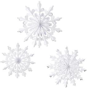 img 3 attached to Captivating Martha Stewart White Paper Rosette Snowflakes: Enchanting Holiday Décor