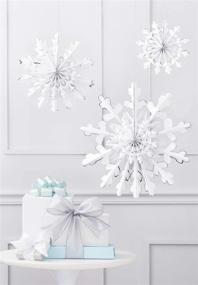 img 2 attached to Captivating Martha Stewart White Paper Rosette Snowflakes: Enchanting Holiday Décor