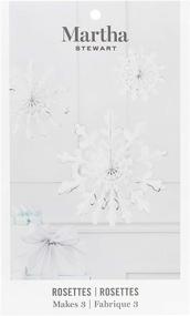 img 1 attached to Captivating Martha Stewart White Paper Rosette Snowflakes: Enchanting Holiday Décor