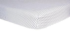 img 1 attached to 🛌 Trend Lab Gray and White Chevron Flannel Crib Sheet: A Stylish and Cozy Bedding Essential