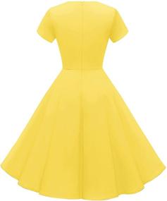 img 2 attached to Wedtrend Vintage Cocktail Rockabilly WTP60002YellowXXXL Women's Clothing and Dresses