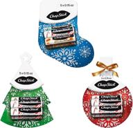 🎁 chapstick holiday flavored lip balm gift set: christmas tree, ornament and stocking packs – 15 tubes logo