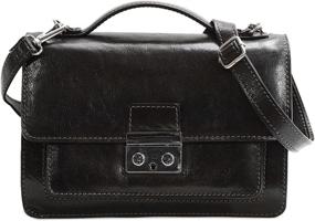 img 4 attached to 👜 Floto Milano Leather Satchel Handbag: Stylish Women's Handbags & Wallets