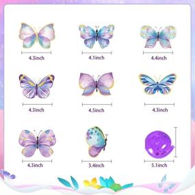 img 1 attached to 🦋 Butterfly Party Decorations - Hanging Swirl Decor, 16-Piece Butterfly Party Supplies for Birthday & Wedding, Ceiling Hanging Swirl Decorations - Home, Classroom & Baby Shower Supplies