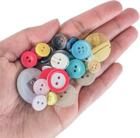 img 2 attached to 🧵 100-Pack Scrambled Assortment Bag: Colorful Buttons for Arts & Crafts, Decoration, Sewing & More! Sizes Range from 3/8" to 1.5