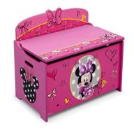 deluxe disney minnie mouse toy box by delta children logo