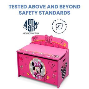 img 2 attached to Deluxe Disney Minnie Mouse Toy Box by Delta Children