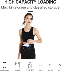 img 2 attached to Stay Stylish and Hassle-Free with BAKLUCK Women's Running Belt: Secure Phone Holder for All Size Devices during Running, Walking, Jogging, Workout, Fitness - Fashionable, No-Bounce, Black