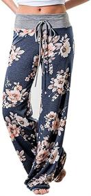 img 4 attached to AMiERY Waisted Pajamas Joggers Palazzo Women's Clothing