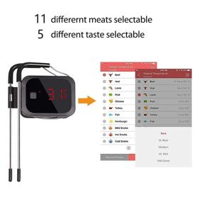 img 2 attached to Inkbird Bluetooth Digital Meat Thermometer: Wireless Grill BBQ Thermometer with Timer and Alarm – Ideal for Kitchen, Oven, Barbecue, Smoker, Drum – Dual Probes – 150 Feet Range