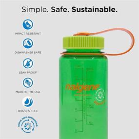 img 2 attached to 🌿 Nalgene Tritan Wide Mouth Olive Water Bottle - 16 oz (342067) - BPA-Free & Durable
