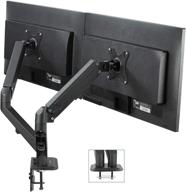 🖥️ vivo dual monitor desk mount stand - articulating pneumatic spring arm - fits 17 to 27 inch screens - max vesa 100x100 - black (stand-v102o) logo