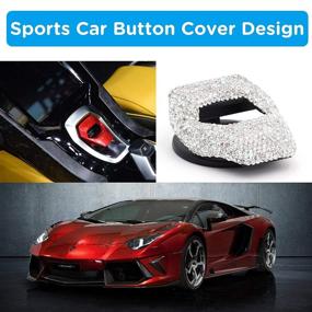 img 3 attached to 🚗 Bling Engine Start Stop Button Cover - Handmade Rhinestone Crystal Car Accessories for Women - Push to Start Sticker for Glamorous Interior Decoration (White)