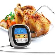 🌡️ digital meat thermometer with lcd display & stainless steel probe - instant read for cooking, oven, bbq, grill, smoker, deep fry - kitchen timer included logo