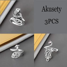 img 1 attached to Akusety Adjustable Accessories Silver Plated Crocheting