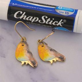 img 3 attached to 🦜 DangleBirds: Vibrant Spinning Feathered Earrings, Perfect for Bird-lovers and Ornithophiles