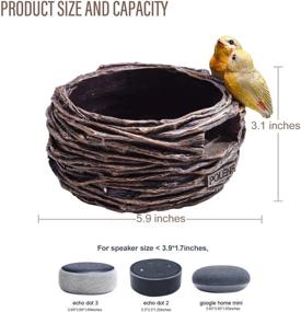 img 3 attached to 🐦 POLÈNE Bird House Statue: Echo Dot Holder Stand & Smart Speaker Stand for 3rd Gen Echo Dot Kids - Bird House Figurines Home Decor