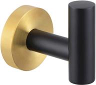 🧥 stylish robe towel hook in matte black and gold - aplusee stainless steel single prong coat hook for bathroom, kitchen, garage, home storage and more logo