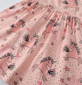 img 1 attached to 🦕 Cute and Stylish LNKXRTY Cotton Dresses with Cartoon Dinosaur Print for Girls