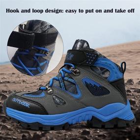img 2 attached to Rugged Outdoor Adventure Sneakers: Anti-Skid, Comfortable Boys' Shoes for Trekking