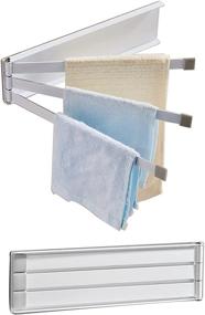 img 4 attached to 🧺 MAOERFUL 3 Swing Arms Towel Holder: Efficient Storage Solution for Kitchen and Bathroom