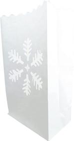 img 3 attached to CleverDelights White Luminary Bags Snowflake