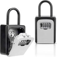 🏠 house key storage box: secure combination lockbox for easy access, key lock box combo door locker логотип
