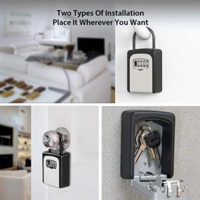 img 1 attached to 🏠 House Key Storage Box: Secure Combination Lockbox for Easy Access, Key Lock Box Combo Door Locker