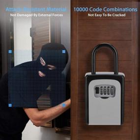 img 3 attached to 🏠 House Key Storage Box: Secure Combination Lockbox for Easy Access, Key Lock Box Combo Door Locker