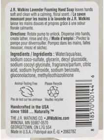 img 1 attached to 🌿 J.R. Watkins Foaming Hand Soap - Lavender - Mild & Pure - 9 oz (Pack of 4) - Superior Quality!