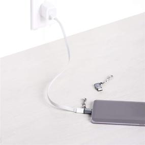 img 1 attached to 💡 Amazon Basics Алюминиевый адаптер Micro USB (женский) к USB-C (мужской) с брелоком - серый, 4 штуки: повышенная соединяемость для ваших устройств!