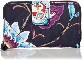 img 4 attached to 💼 Stylish and Functional: Vera Bradley Womens Performance Turnlock Wallets for Women