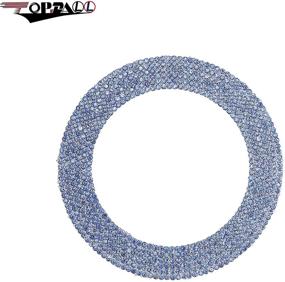 img 3 attached to 💎 Enhance Your Jeep's Interior with Blue Crystal Bling Steering Wheel Accessory by TopDall