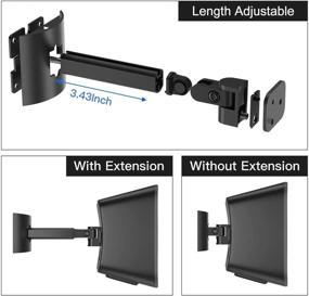 img 1 attached to 🔊 Акустическая система Logitech Z906: универсальный кронштейн с наклоном и поворотом для монтажа на стену и потолок - регулируемый кронштейн для спутниковых колонок (пара)