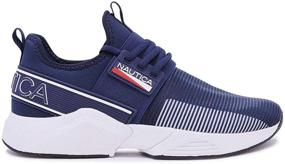 img 3 attached to Nautica Sneakers Walking Shoes Lightweight Joggers Nuray 2 Black 9